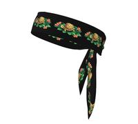 YYHWHJDE Little turtle in the petals Prints Sports Double-Sided Headscarf for Women and Men Adjustable for All Head Circumferences