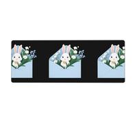 YYHWHJDE Little White Rabbit Flowers on The Envelope Prints Extra Large Mouse pad Mousepad Computer Office Gaming Keyboard Thickened Version 12x31.5in