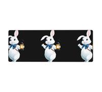 YYHWHJDE Little White Rabbit Holding a Lantern Prints Extra Large Mouse pad Mousepad Computer Office Gaming Keyboard Thickened Version 12x31.5in