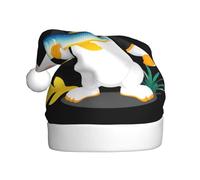 YYHWHJDE Little white rabbit holding fish Prints Christmas Hat for Adult quality festive accessory crafted soft, lightweight