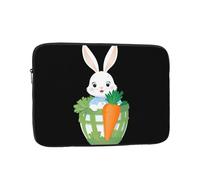 YYHWHJDE Little White Rabbit in The Carrot Basket Prints Protective Shockproof Portable Laptop Sleeve Case 15 inch for Men and Women Business Travel, and Office Daily Use
