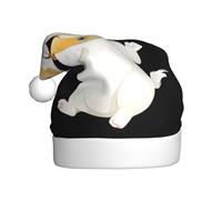 YYHWHJDE Little white rabbit wearing a crown Prints Christmas Hat for Adult quality festive accessory crafted soft, lightweight