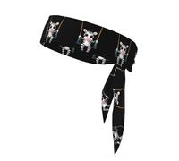 YYHWHJDE Little zebra on the swing Pattern Sports headscarf, sweat absorbing and breathable, motion headband, double-sided kerchief
