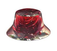 YYHWHJDE Lonely Rose on The Planet Pattern Reflective Bucket Hat Lightweight, Breathable, Foldable for Men & Women
