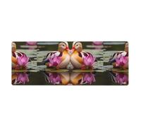 YYHWHJDE Lotus Duck Prints Extra Large Mouse Pad Strong Adhesion, Durable, Precise Locking Edge 12x31.5in