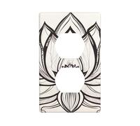 YYHWHJDE Lotus Flower Namaste Pattern Double Socket Wall Panel Decorative is Durable and Suitable for Socket Light Switch Accessories 4.5x2.76in