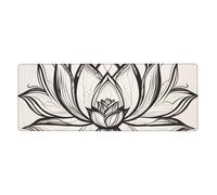 YYHWHJDE Lotus Flower Namaste Picture Extra Large Mouse Pad, Computer Office Anti Slip Gaming Keyboard Thickened Version 12x31.5in