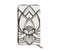 YYHWHJDE Lotus Flower Namaste Printing Quality Leather Long Clutch Wallet Designed for Fashion Girls and Women Stylish 7.48 x 4.13 in