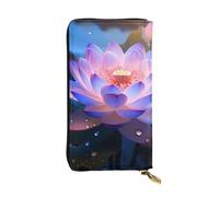 YYHWHJDE Lotus Flower Printed Quality Leather Long Clutch Wallet Designed for Fashion Girls and Women Stylish 7.48 x 4.13 in