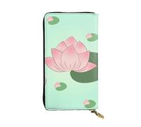 YYHWHJDE Lotus Flowers Waiting to Bloom Printing Quality Leather Long Clutch Wallet Designed for Fashion Girls and Women Stylish 7.48 x 4.13 in