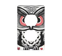 YYHWHJDE Love Owl Pattern Double Socket Wall Panel Decorative for Residential and Commercial Areas 4.5x2.76in