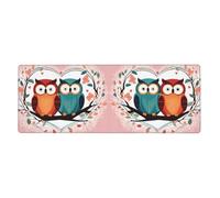 YYHWHJDE Love Owl Pattern Extra Large Mouse Pad, Computer Office Anti Slip Gaming Keyboard Thickened Version 12x31.5in