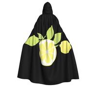 YYHWHJDE Lovely Lemon Picture Halloween Adult Hooded Cape Cloak No Zipper, Comfortable For Costume Parties