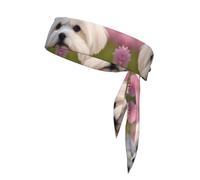 YYHWHJDE Lovely Maltese Dog Pattern Sports headscarf, sweat absorbing and breathable, motion headband, double-sided kerchief
