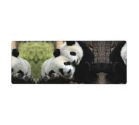 YYHWHJDE Lovely Pandas Extra Large Rubber Desk Mat 12x31.5in