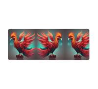 YYHWHJDE Lovely Phoenix Pattern Extra Large Mouse Pad Strong Adhesion, Durable, Precise Locking Edge 12x31.5in