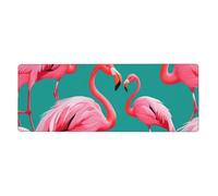 YYHWHJDE Lovely Pink Flamingos Prints Extra Large Mouse pad Mousepad 12x31.5in for Office Gaming Learning