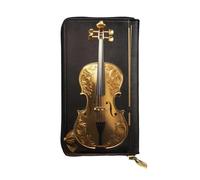 YYHWHJDE Luxurious Gold Tones,Butterfly and Cello Picture Quality Leather Long Clutch Wallet Designed for Fashion Girls and Women Stylish 7.48 x 4.13 in