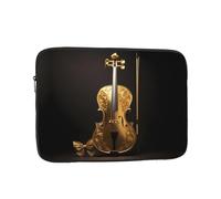 YYHWHJDE Luxurious Gold Tones,Butterfly and Cello Prints Protective Shockproof Portable Laptop Sleeve Case 12 inch for Men and Women Business Travel, and Office Daily Use