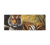 YYHWHJDE Lying Tiger Picture Extra Large Mouse Pad, Computer Office Anti Slip Gaming Keyboard Thickened Version 12x31.5in