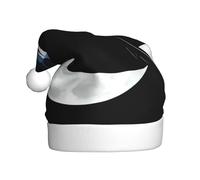 YYHWHJDE Magpie on the moon Prints Christmas Hat for Adult quality festive accessory crafted soft, lightweight