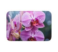 YYHWHJDE Malaysian National Flower Picture Anti slip and thickened floor mat suitable for bathrooms, bedrooms, washable carpet floor mats 16X24 in