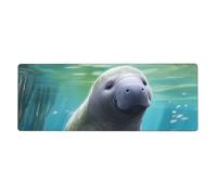 YYHWHJDE Manatee Animals Calf Pattern Extra Large Mouse Pad, Computer Office Anti Slip Gaming Keyboard Thickened Version 12x31.5in