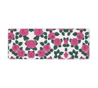 YYHWHJDE Many Beautiful Pink Roses Prints Extra Large Mouse pad Mousepad 12x31.5in for Office Gaming Learning