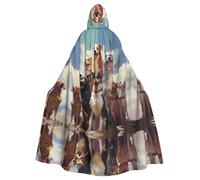 YYHWHJDE Many dogs Picture Adult hooded cape Hooded Cloak Suitable for Halloween, cosplay costumes, Christmas parties