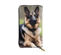 YYHWHJDE Maple German Shepherd Dog Picture Quality Leather Long Clutch Wallet Designed for Fashion Girls and Women Stylish 7.48 x 4.13 in