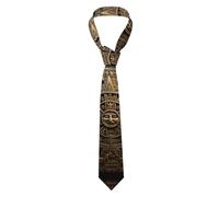 YYHWHJDE Mayan Calendar End of The World Pattern Men's tie classic style suit cravat suitable for holidays and work