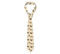 YYHWHJDE Men's Silk Necktie Suitable for daily business gatherings and work use cute ostrich Printing, Black, One Size