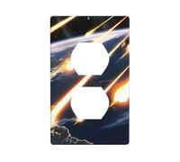 YYHWHJDE Meteorite Impact Prints Double Socket Wall Panel Decorative for Residential and Commercial Areas 4.5x2.76in