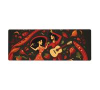 YYHWHJDE Mexican Salsa Symbols Pattern Extra Large Mouse Pad, Computer Office Anti Slip Gaming Keyboard Thickened Version 12x31.5in