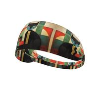YYHWHJDE mid-Century Modern Art cat Picture Sports Headband for Women Sweat Proof Bandeau Summer Elastic Band