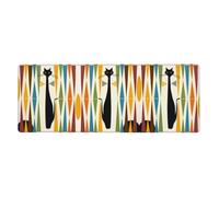 YYHWHJDE Mid-Century Modern Art Cat Prints Mouse Pad 12x31.5in