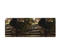YYHWHJDE Midnight Dim Path Prints Extra Large Mouse Pad Strong Adhesion, Durable, Precise Locking Edge 12x31.5in