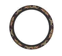 YYHWHJDE Mighty Highland Yak Prints Quality Steering Wheel Grip - Quality Neoprene Cover for Universal Vehicle Protection