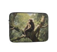 YYHWHJDE Monkey Sitting on a Tree Pattern Shockproof Portable Laptop 17 inch Sleeve Bag for Men and Women - Ideal for Business Travel, School, and Daily Use