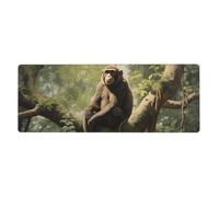 YYHWHJDE Monkey Sitting On A Tree Picture Extra Large Mouse Pad, Computer Office Anti Slip Gaming Keyboard Thickened Version 12x31.5in