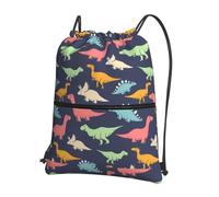 YYHWHJDE Monster Dinosaur Prints Drawstring Backpack - Lightweight, Waterproof Sport Throw Cover for Gym, Travel & Everyday Essentials