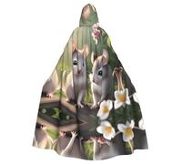 YYHWHJDE Mouse in Love Prints Adult Hooded Cloak is a super large, comfortable, and durable Halloween hooded poncho