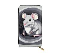 YYHWHJDE Mouse in The Hole Picture Quality Leather Long Clutch Wallet Designed for Fashion Girls and Women Stylish 7.48 x 4.13 in