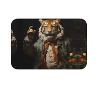 YYHWHJDE Mr. Dancing Tiger Picture Anti slip and thickened floor mat suitable for bathrooms, bedrooms, washable carpet floor mats 16X24 in