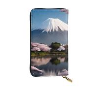 YYHWHJDE Mt. Fuji in Early Spring Picture Quality Leather Long Clutch Wallet Designed for Fashion Girls and Women Stylish 7.48 x 4.13 in