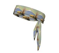 YYHWHJDE Mt. Fuji in the distance Prints Sports Double-Sided Headscarf for Women and Men Adjustable for All Head Circumferences