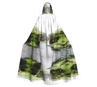 YYHWHJDE Multicolor Nature Valley Rivers Prints Hooded Cloak - Extra Large Cosplay Throw for Halloween, Masquerade