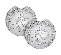 YYHWHJDE Music Note Wall Prints Car Cup Coasters 2-Pack - Premium Neoprene Drink Throws, Protect Cup Holders & Enhance Your Drive - Waterproof, Non-Slip Grip