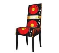 YYHWHJDE music studio Prints Dining Chair Throw Covers - Stretchable Slipcovers, Revitalize Your Chairs Instantly