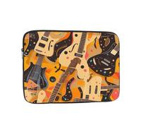 YYHWHJDE Musical Guitar Prints Protective Shockproof Portable Laptop Sleeve Case 10 inch for Men and Women Business Travel, and Office Daily Use